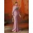 Women's Elegant Formal Evening gown - Long Formal Party Dress in Lavender Pink, A-Line Silhouette with flared Hem, Perfect for Weddings, Galas, Proms - Luxury Evening Wear for Women