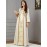 Elegant Golden Embroidered Abaya Dress - Long, Elegant Dress with Intricate Golden Floral Patterns, Perfect for Eid Celebrations, Festive Attire|Elegant Abaya|Long Abaya