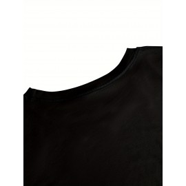 Women'S Western Bull Skull Graphic Long Sleeve T-Shirt - Stretchy Polyester Blend, Casual Crew Neck, Spring/Summer Vacation Top with 