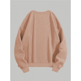 Women'S Tiana Graphic Sweatshirt - Green Casual Crew Neck with 