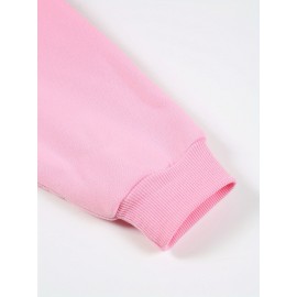 New Disney Tinker Bell Fairy Print Double-Sided Design, Women's Hooded Sweatshirt with Zipper and Drawstring, Long Sleeve Round Neck Pullover Hoodie - Stylish Casual Versatile Long Sleeve Hoodie with Dual Pockets