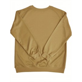 Women'S Plus Size Cartoon Squirrel Graphic Sweatshirt - Casual Long Sleeve Crew Neck, Machine Washable Polyester, Fall/Winter Sportswear with Funny Squirrel Applique Design