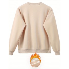 [Graphic Print Two Piece Set] Graphic Print Two Piece Set | Women's Crew Neck Sweatshirt & Pants Clothing